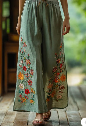 Pants Women's Linen Wild Wide Legs