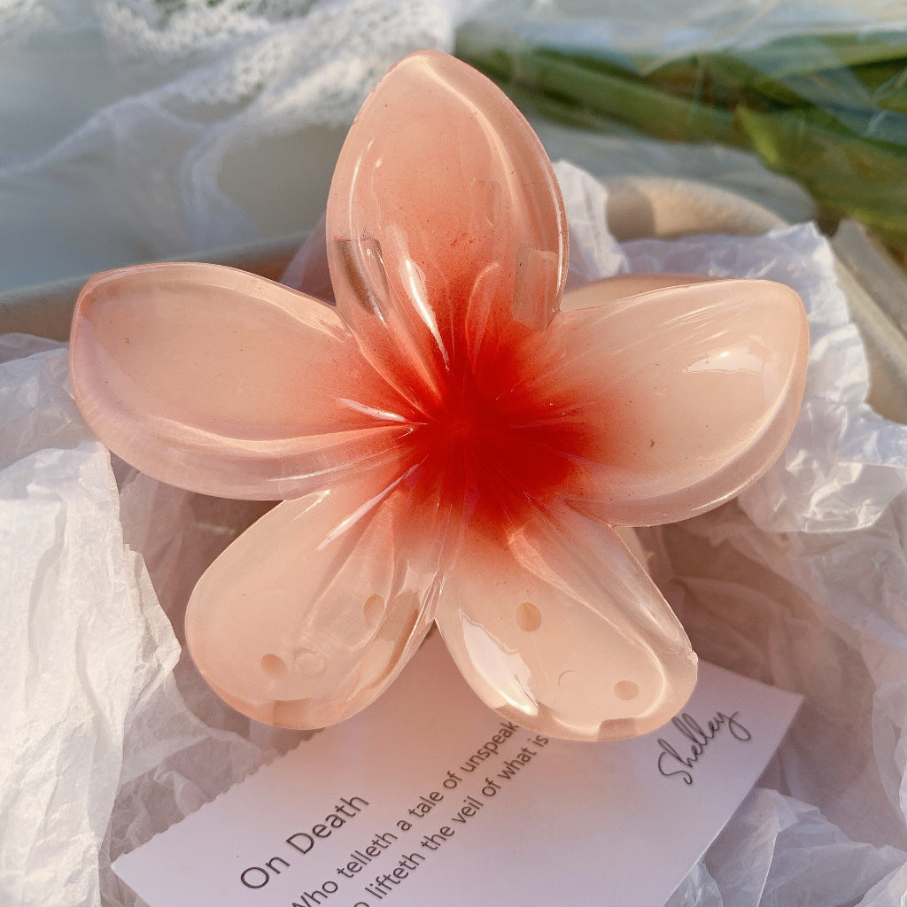 High Sense Plumeria Rubra Seaside Holiday Barrettes